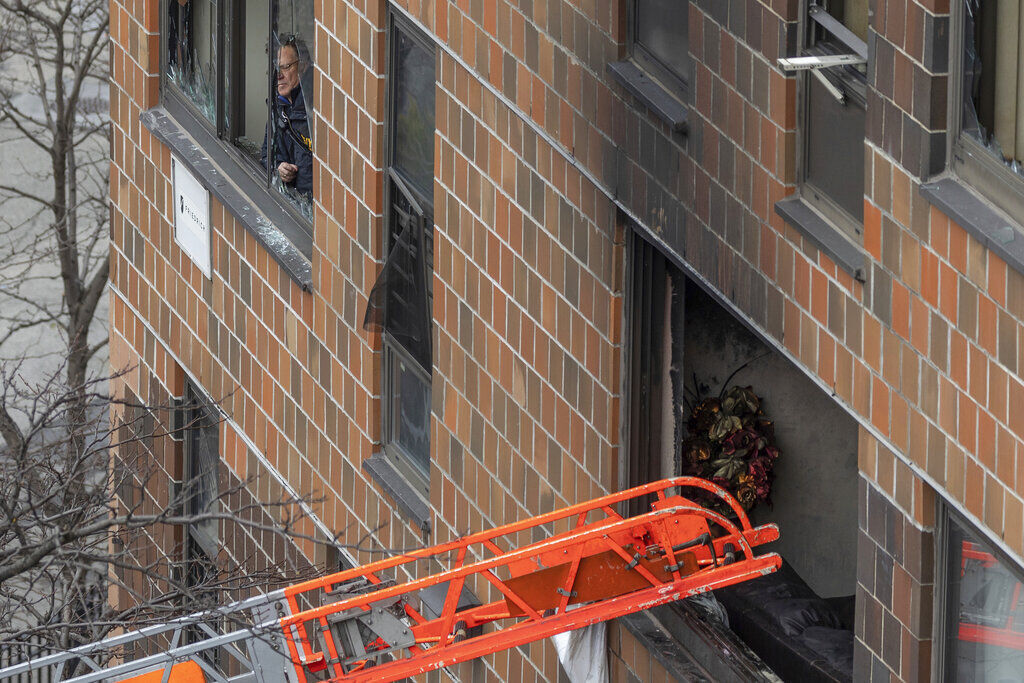 APTOPIX Apartment Building Fire